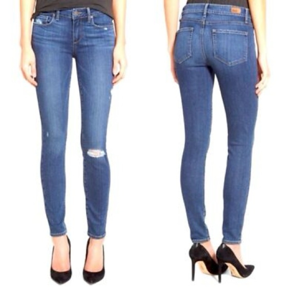 PAIGE Dark Blue Verdugo Skinny Jeans 2010s